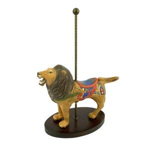 The Franklin Mint Treasury Of Carousel Art Lion Figurine By William Manns 1988